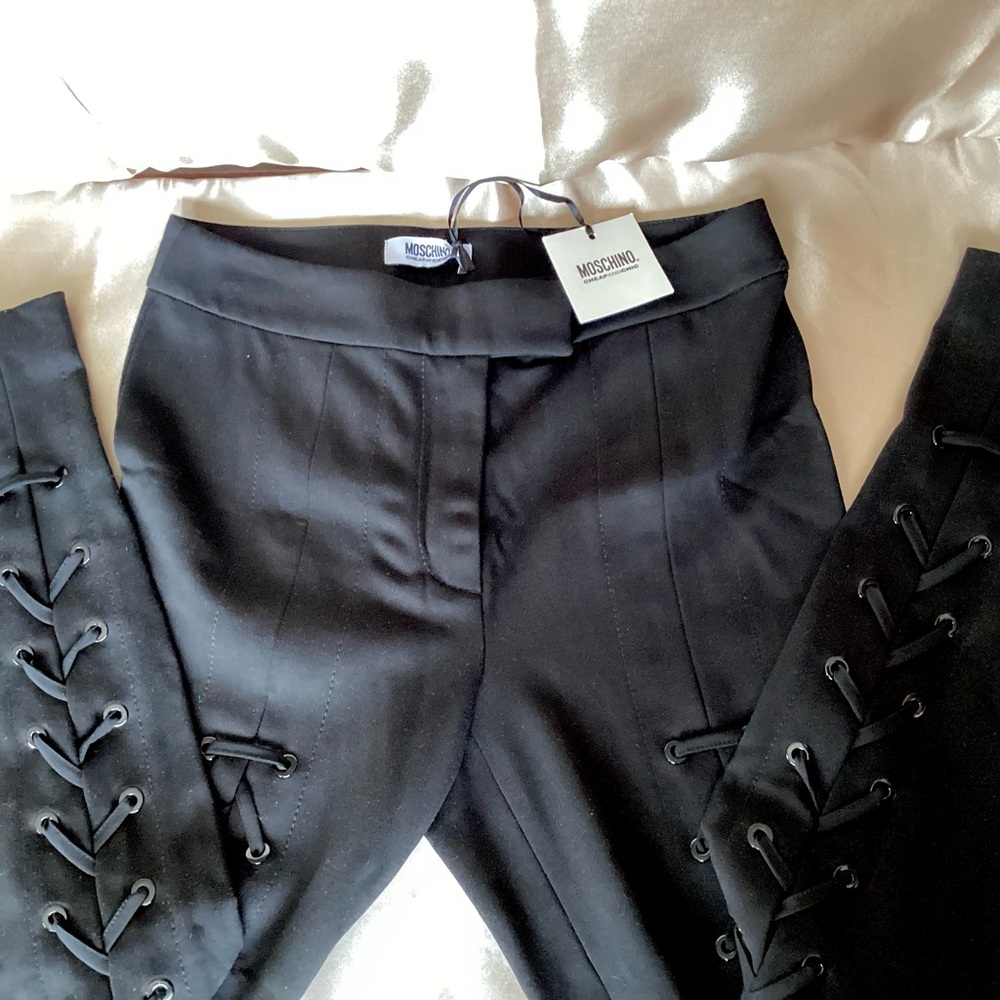 MOSCHINO Lace Up Pants NWT sz 38 Sz 2-4